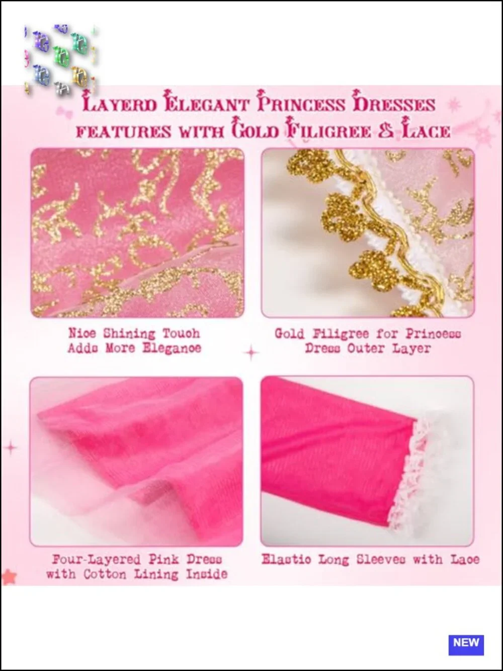 Kids Light Up Princess Dress Halloween Costume Pretend Play